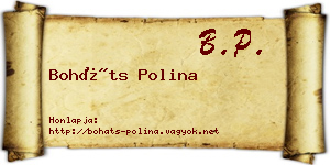 Boháts Polina névjegykártya